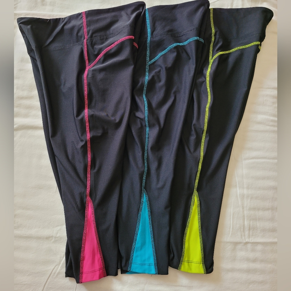 Marika Weekend Active Capri Leggings, Set Of 3, Sz M, EUC